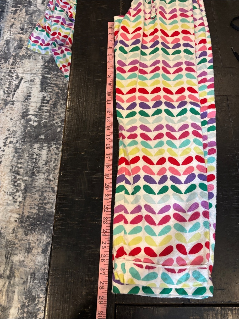 Pottery Barn Teen Colorful Patterned Button-Up Top & Pants Pajama Set Small - Picture 6 of 8
